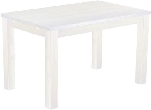 Tisch 130x80 Weiß Pinie massive Pinie